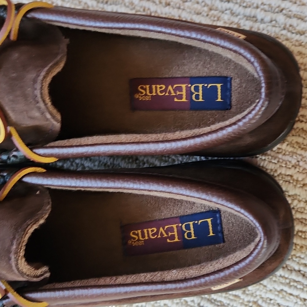 L.B. Evans Atlin Slipper 9EEE New in Box Chocolate - Picture 5 of 7